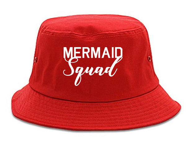 Mermaid Squad Bachelorette Party Red Bucket Hat