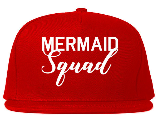 Mermaid Squad Bachelorette Party Red Snapback Hat