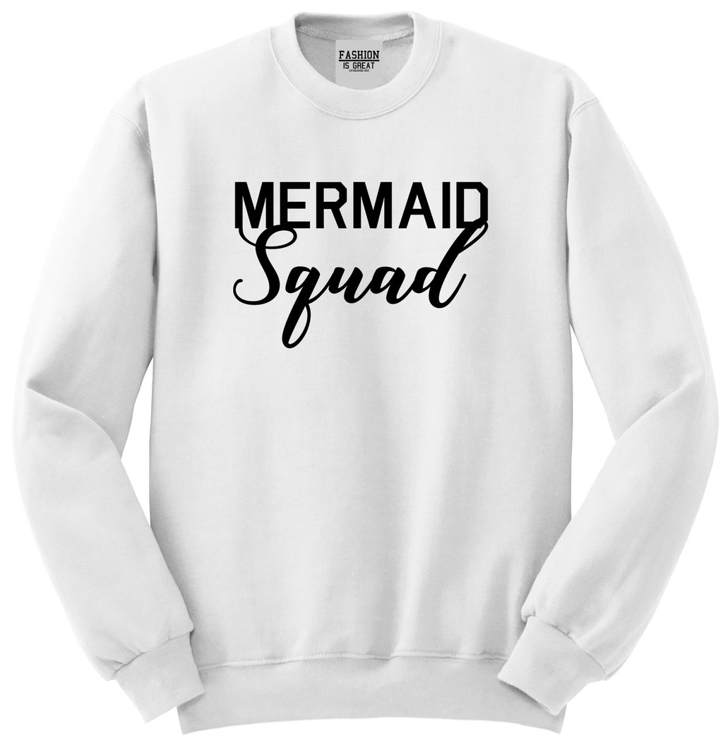 Mermaid Squad Bachelorette Party White Crewneck Sweatshirt