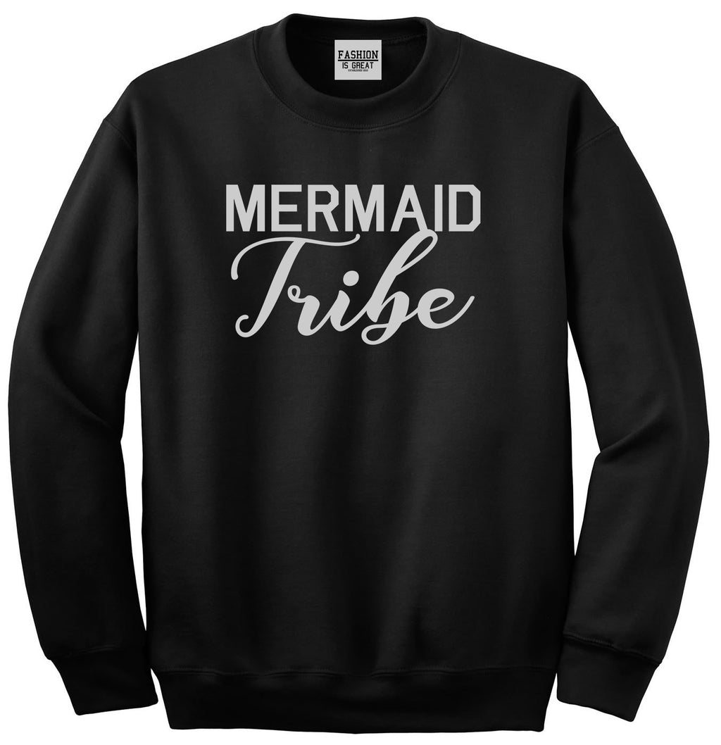 Mermaid Tribe Bachelorette Party Black Crewneck Sweatshirt