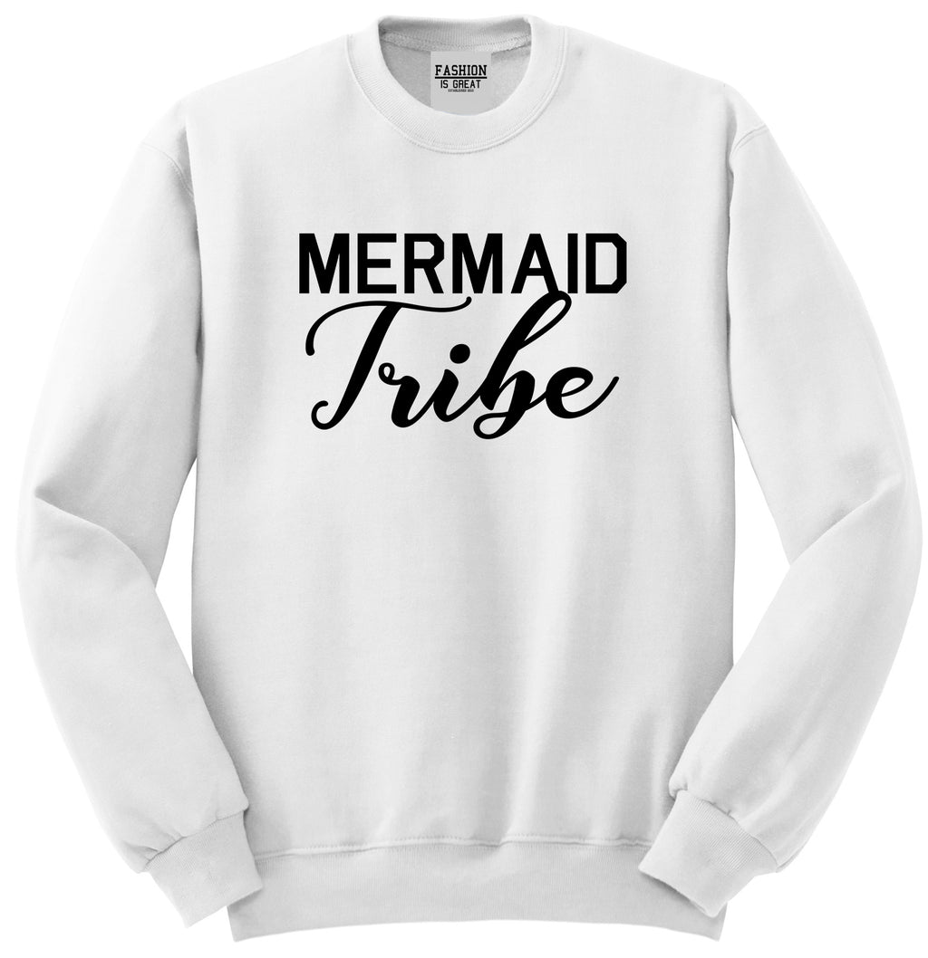 Mermaid Tribe Bachelorette Party White Crewneck Sweatshirt