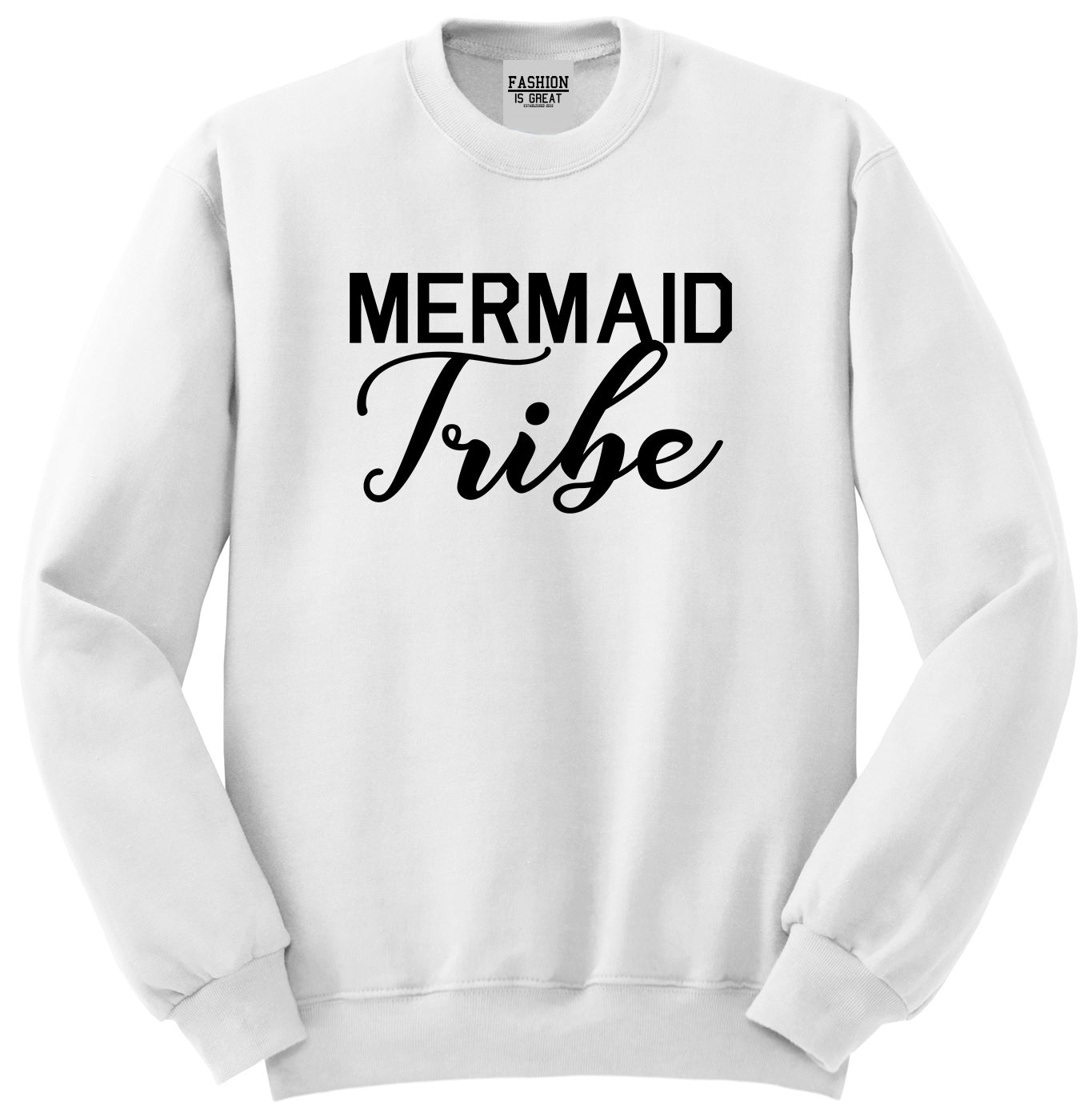 Mermaid Tribe Bachelorette Party White Crewneck Sweatshirt
