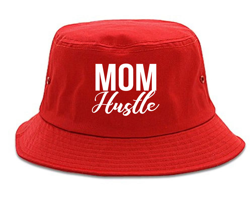 Mom Hustle Mother Life Red Bucket Hat