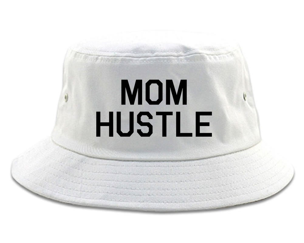 Mom Hustle white Bucket Hat