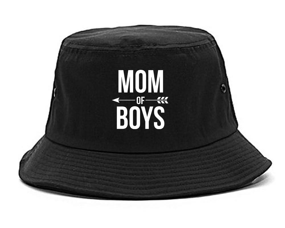 Mom Of Boys Arrow black Bucket Hat