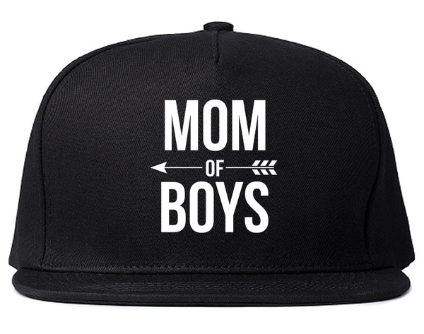 Mom Of Boys Arrow Black Snapback Hat