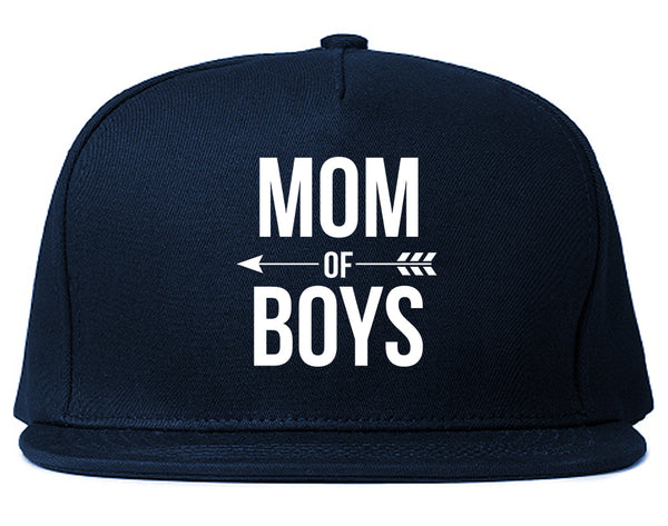Mom Of Boys Arrow Blue Snapback Hat