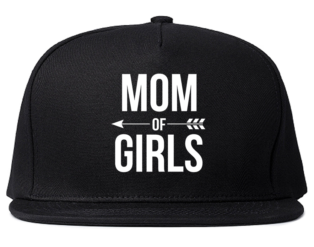 Mom Of Girls Arrow Black Snapback Hat