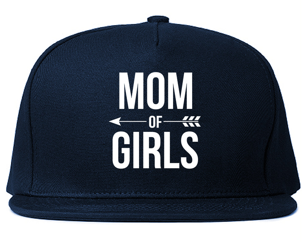 Mom Of Girls Arrow Blue Snapback Hat