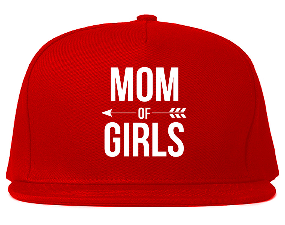 Mom Of Girls Arrow Red Snapback Hat