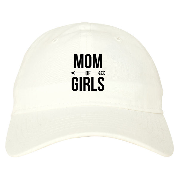 Mom Of Girls Arrow white dad hat