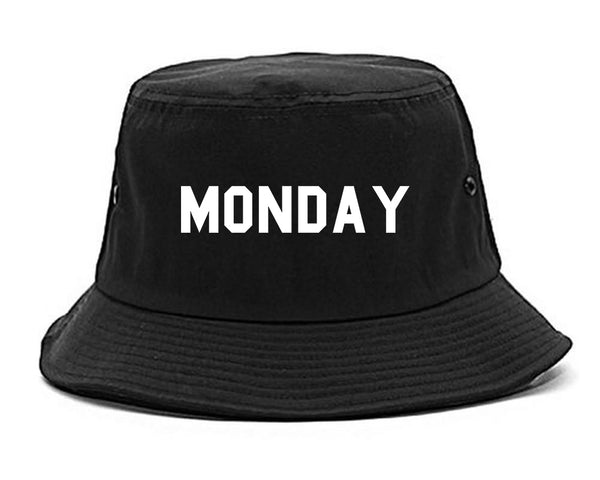 Monday Days Of The Week black Bucket Hat