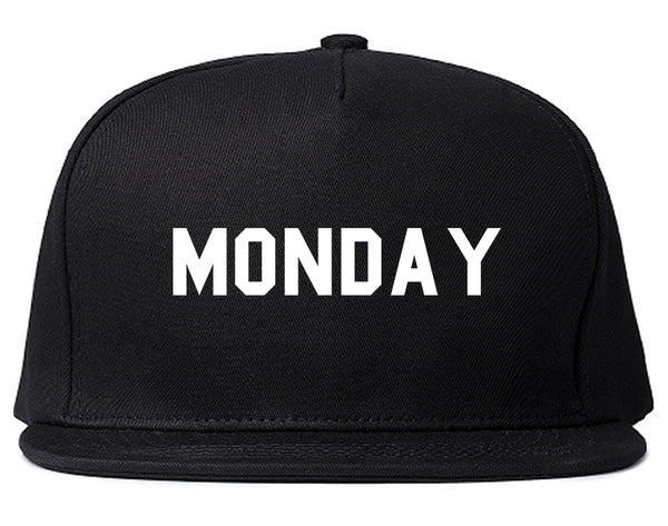 Monday Days Of The Week Black Snapback Hat