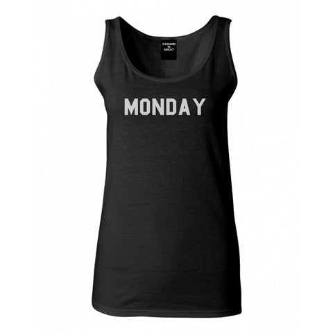 Monday Days Of The Week Black Womens Tank Top