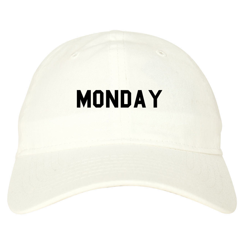 Monday Days Of The Week white dad hat
