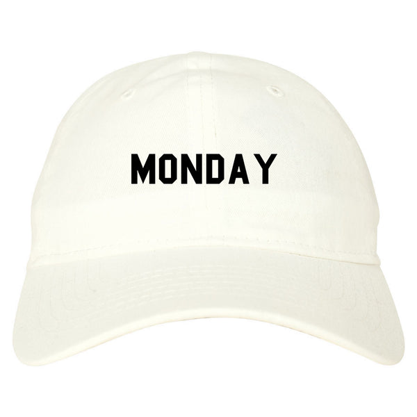 Monday Days Of The Week white dad hat