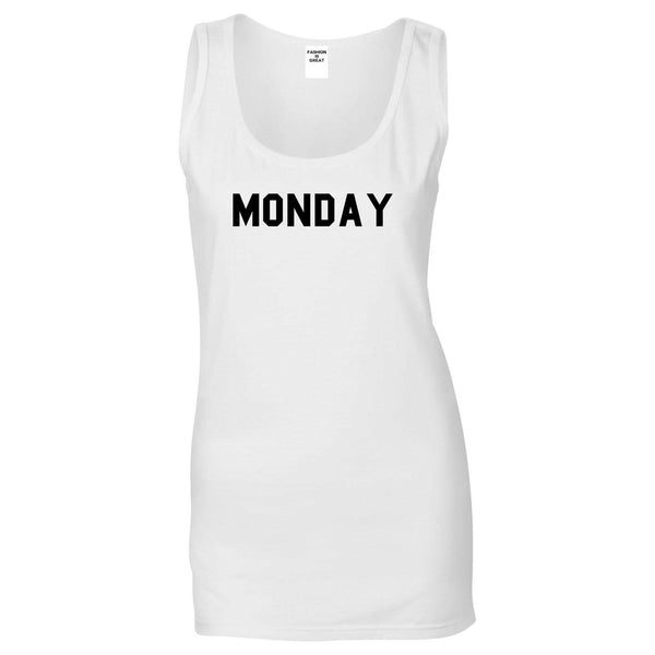 Monday Days Of The Week White Womens Tank Top