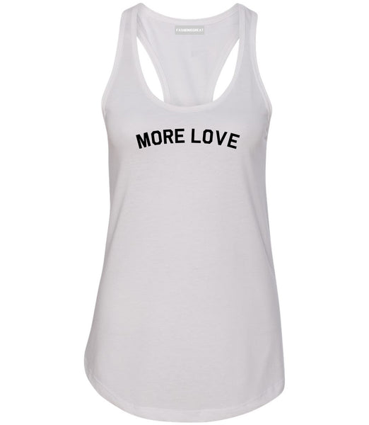 More Love Hippie White Racerback Tank Top
