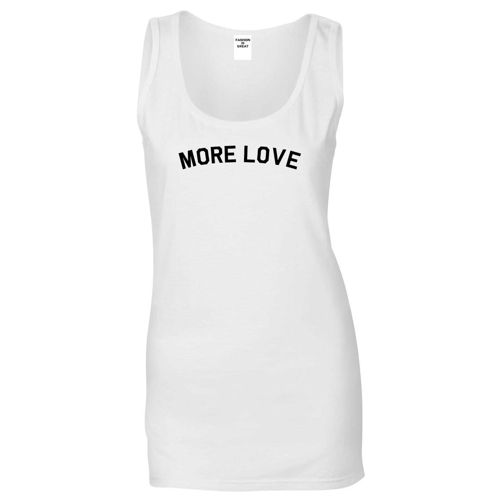 More Love Hippie White Tank Top