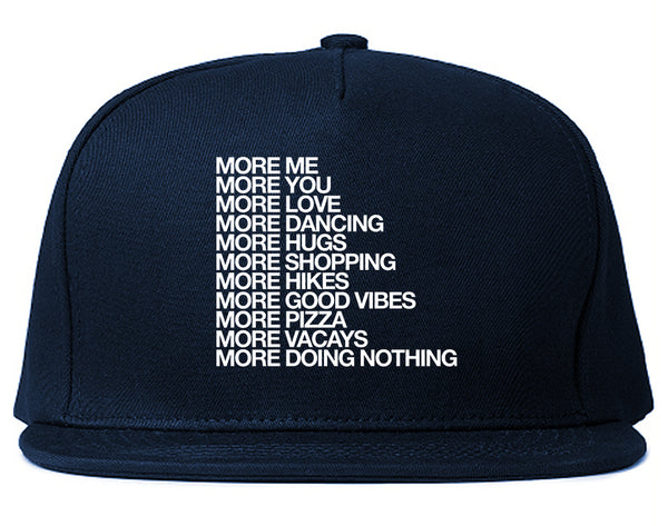 More Me More You Snapback Hat Blue