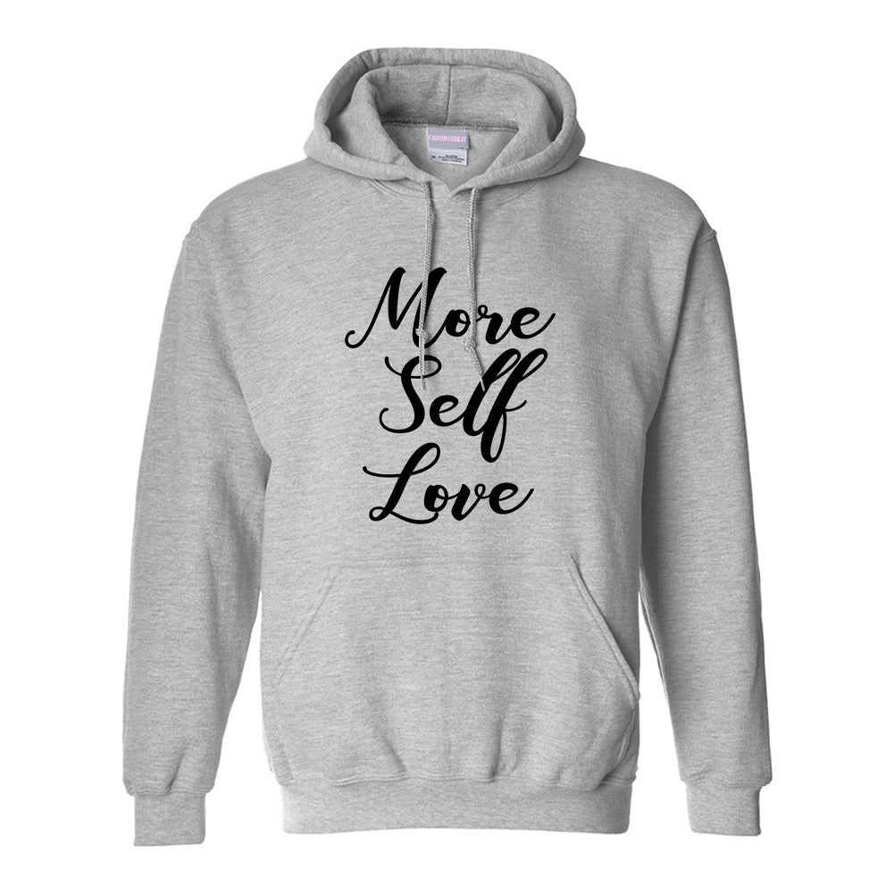 More Self Love Grey Womens Pullover Hoodie