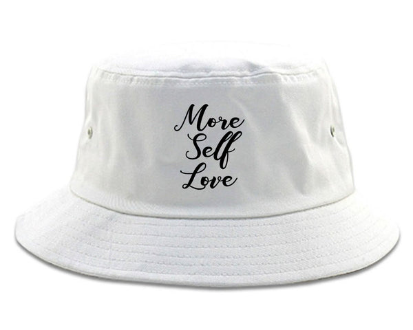 More Self Love white Bucket Hat
