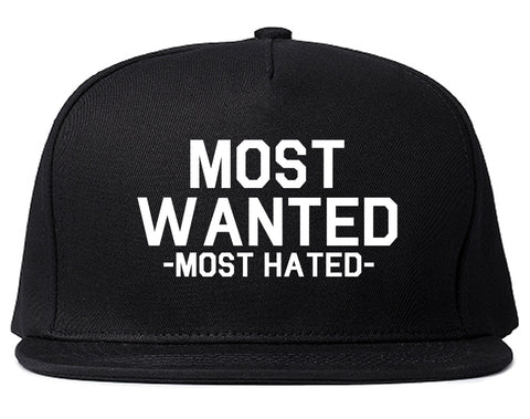Most Wanted Most Hated Black Snapback Hat