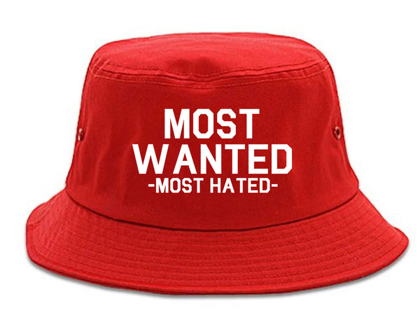 Most Wanted Most Hated red Bucket Hat