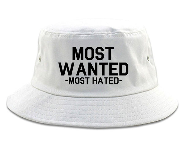Most Wanted Most Hated white Bucket Hat