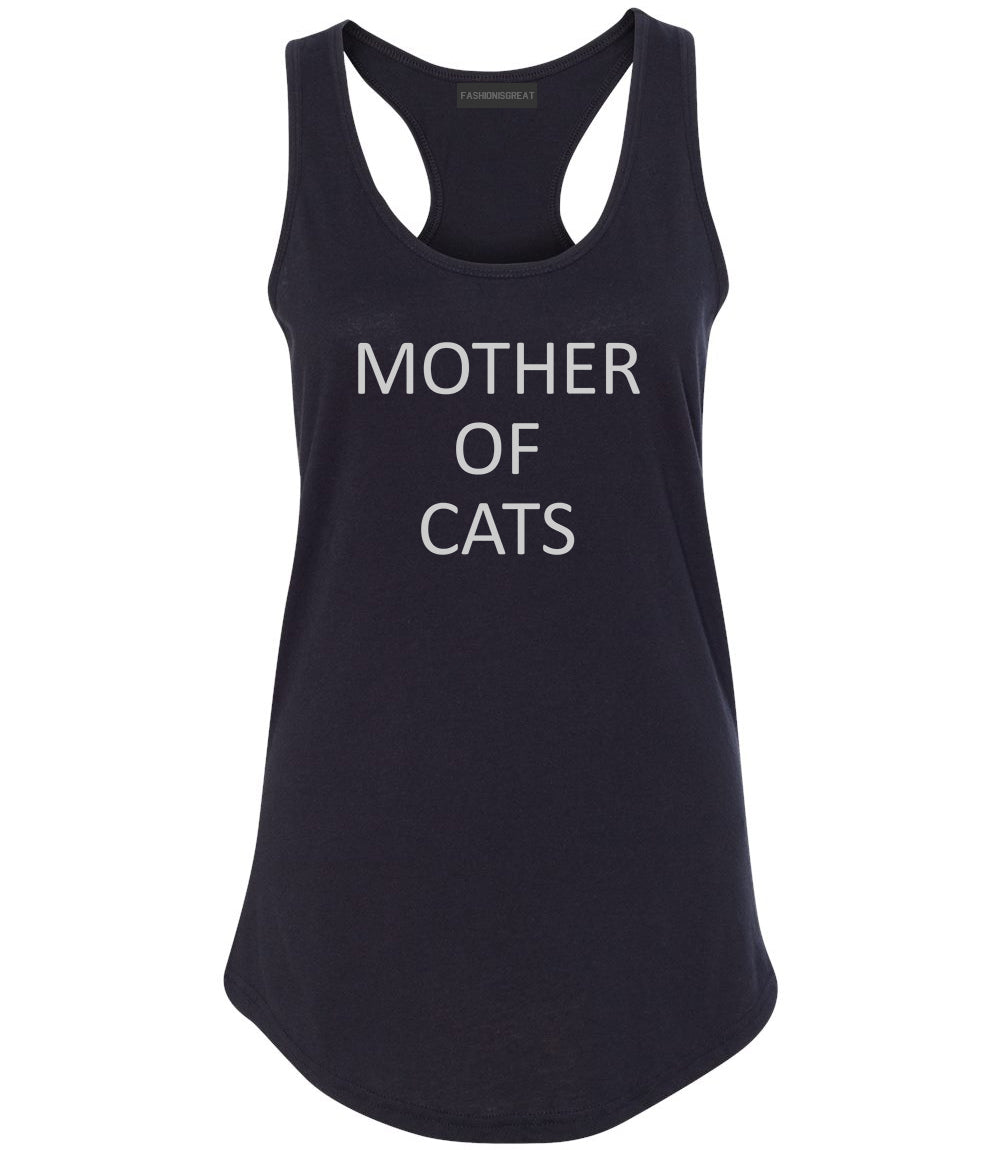 Mother Of Cats Cat Lover Black Racerback Tank Top