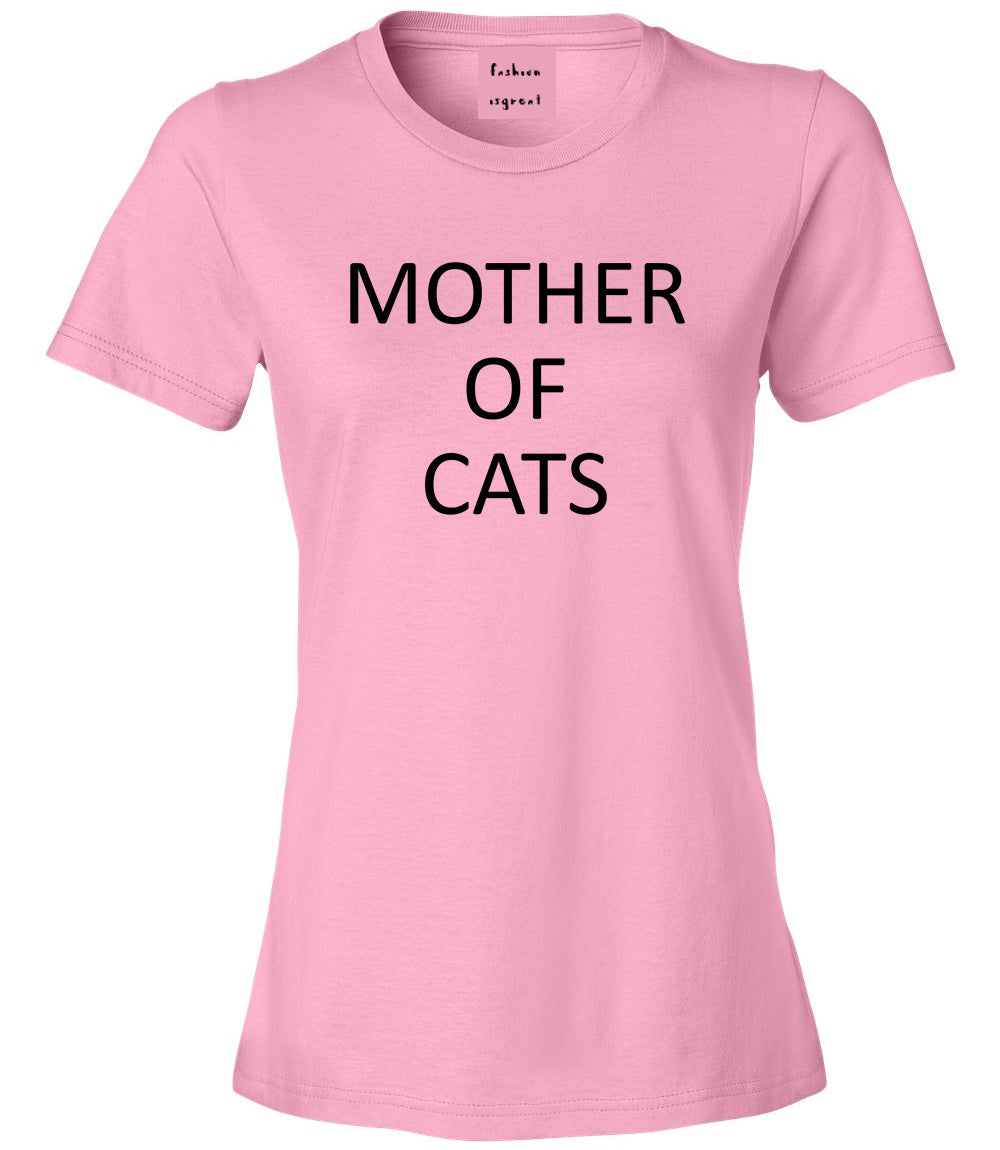 Mother Of Cats Cat Lover Pink T-Shirt
