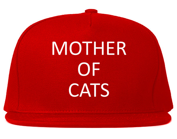 Mother Of Cats Cat Lover Red Snapback Hat