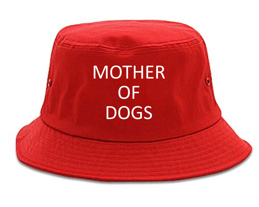 Mother Of Dogs Dog Lover Red Bucket Hat