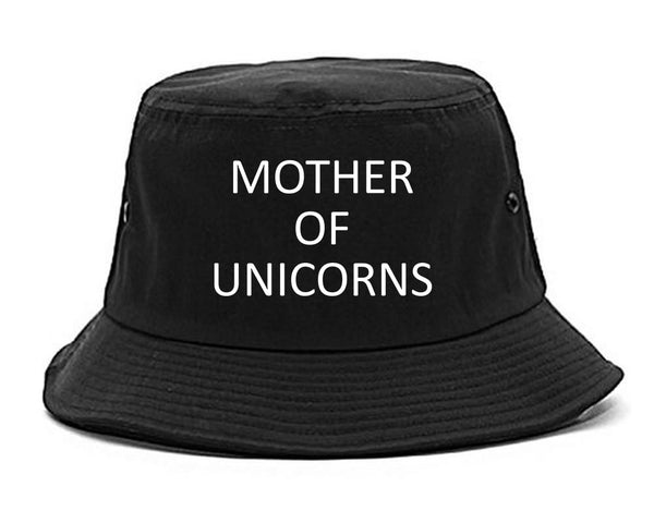 Mother Of Unicorns Black Bucket Hat
