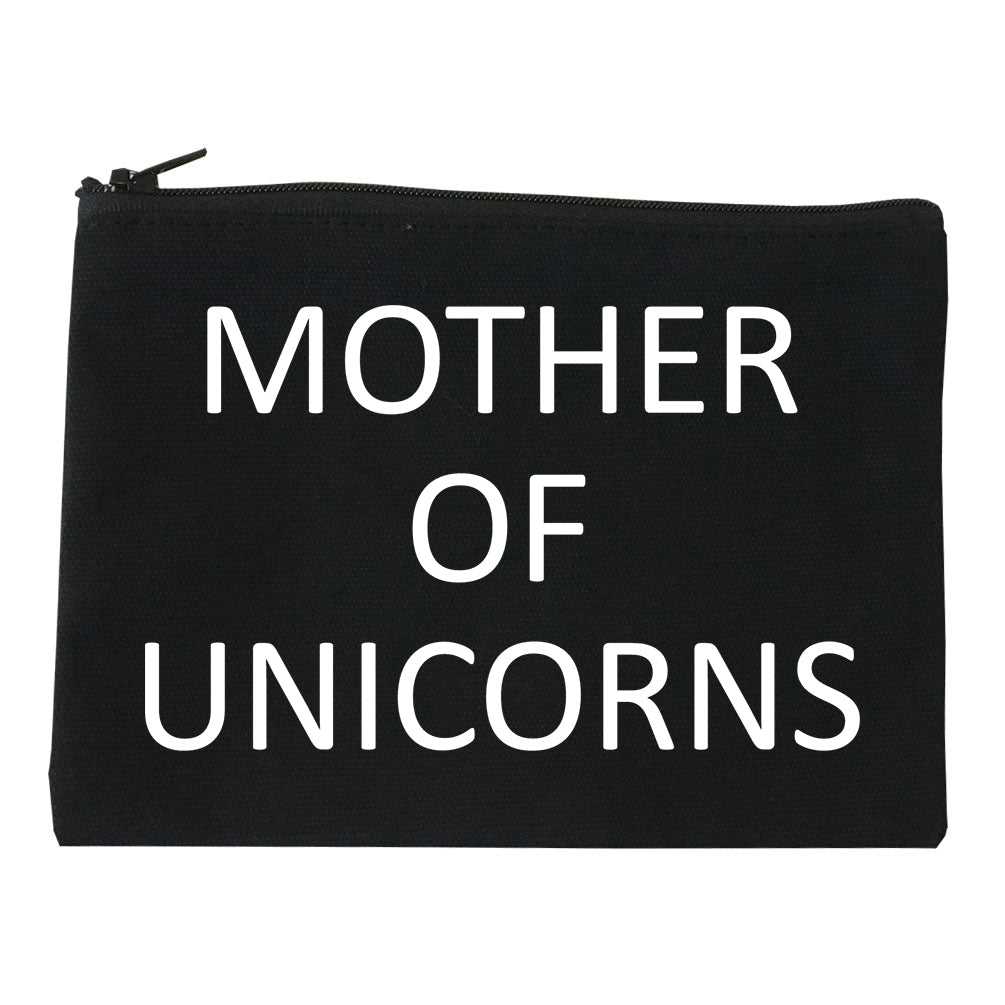 Mother Of Unicorns Black Makeup Bag