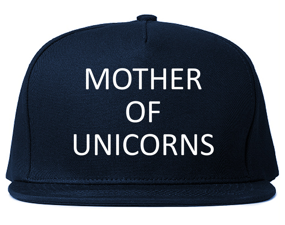 Mother Of Unicorns Blue Snapback Hat