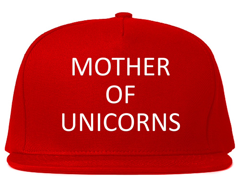 Mother Of Unicorns Red Snapback Hat