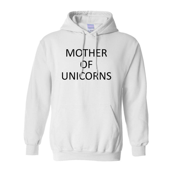 Mother Of Unicorns White Pullover Hoodie