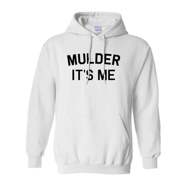 Mulder Its Me White Pullover Hoodie