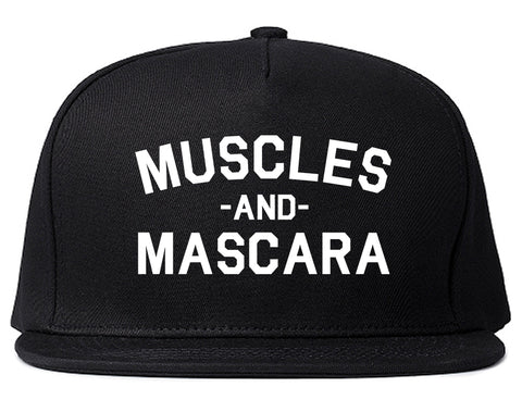 Muscles And Mascara Workout Gym Black Snapback Hat