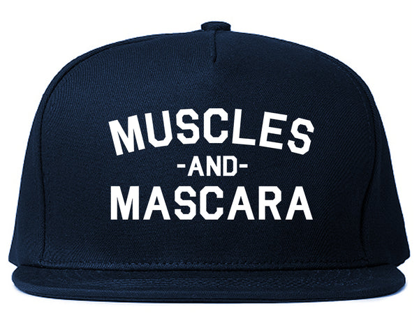 Muscles And Mascara Workout Gym Blue Snapback Hat