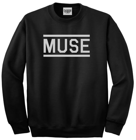 Muse Woman Unisex Crewneck Sweatshirt Black