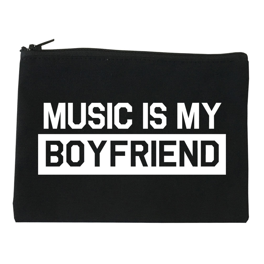 Music Is My Boyfriend Black Makeup Bag