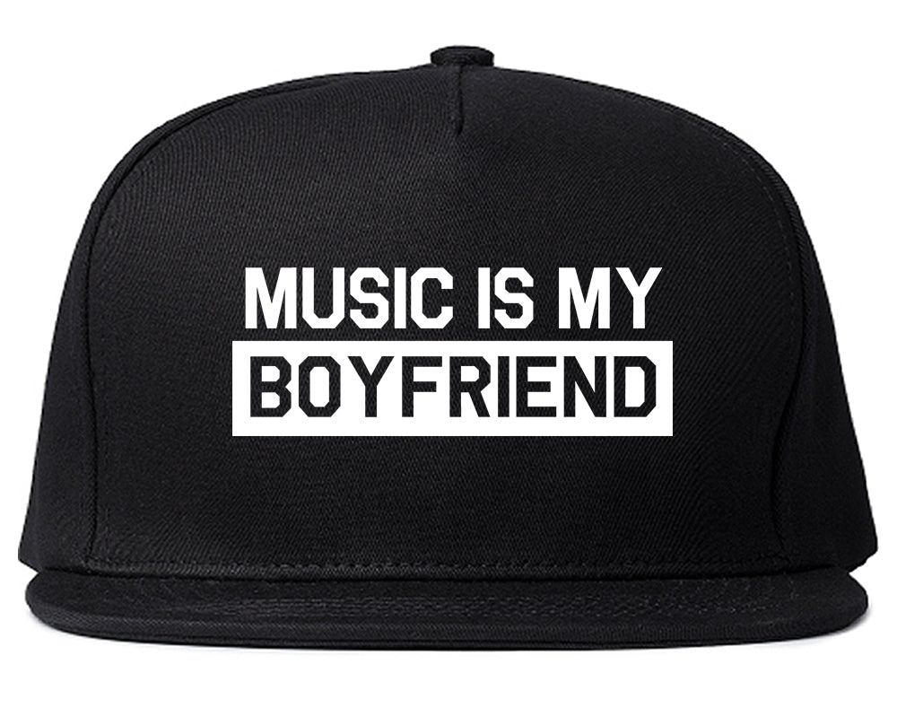 Music Is My Boyfriend Black Snapback Hat