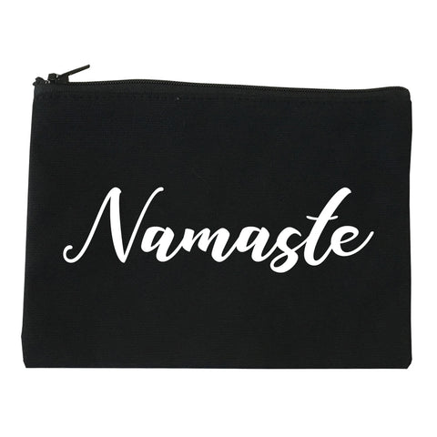 Namaste Yoga Script black Makeup Bag