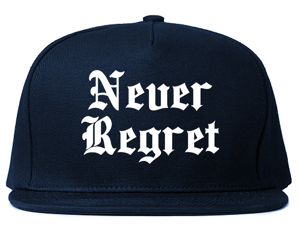 Never Regret Blue Snapback Hat