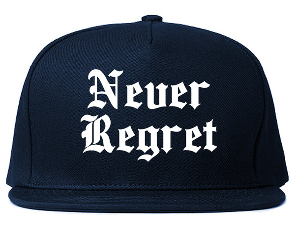 Never Regret Blue Snapback Hat