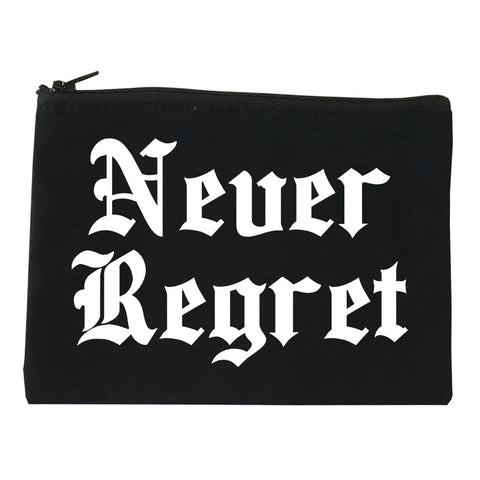 Never Regret black Makeup Bag