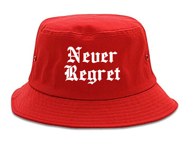 Never Regret red Bucket Hat
