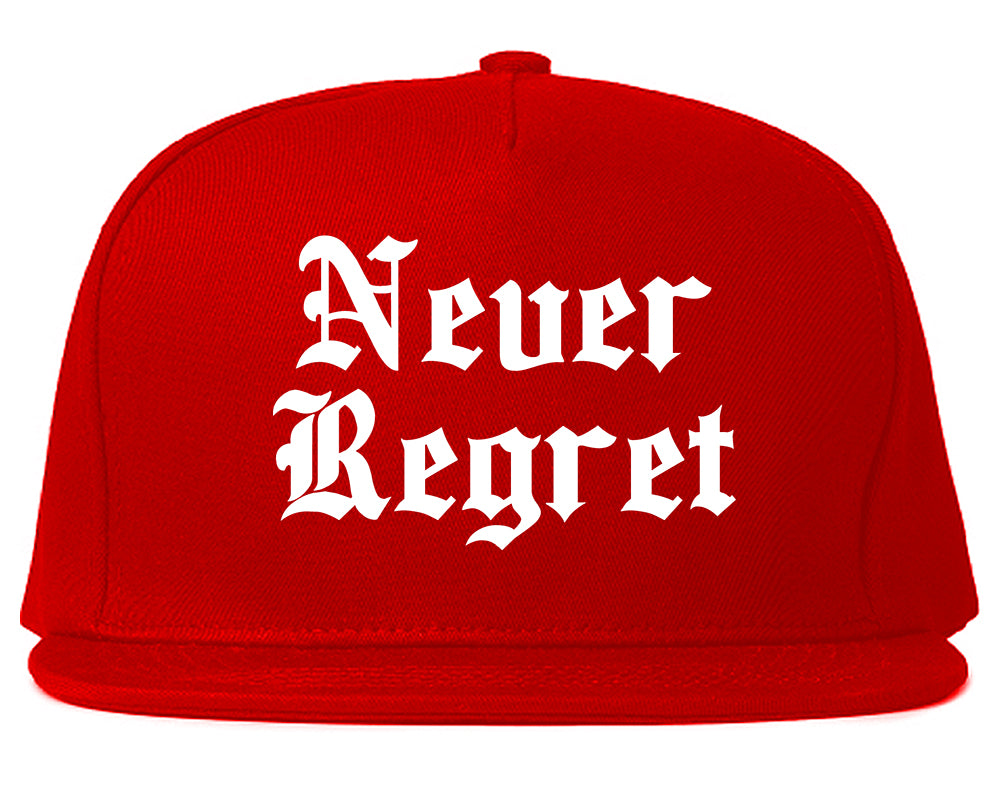 Never Regret Red Snapback Hat